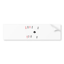 four aces icon bumper stickers