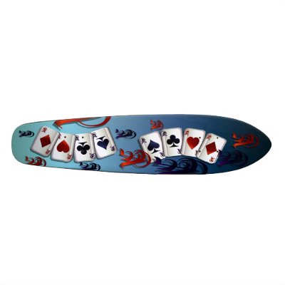 Four Aces Skateboard by Lotacats