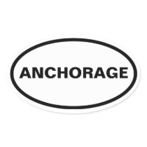 FOUR Anchorage Oval Stickers