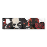 Four Bloody Skulls Scary Bumpersticker