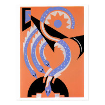 Four Blue Snakes Postcards