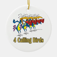 four calling birds 4th fourth day of christmas ornament