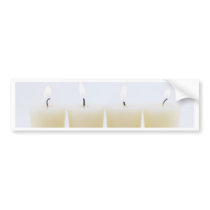 four candles bumper sticker