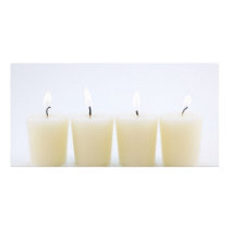 four candles custom photo card