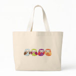 Four Colorful Owls Tote Bags