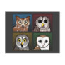 Four Colour Owls (dark)