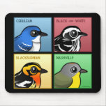 Four Colour Warblers Mouse Pads