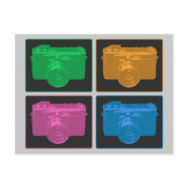 Four Colourful Retro Cameras