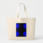 Four Corners Blue Black Fashion Drama Tote Bags
