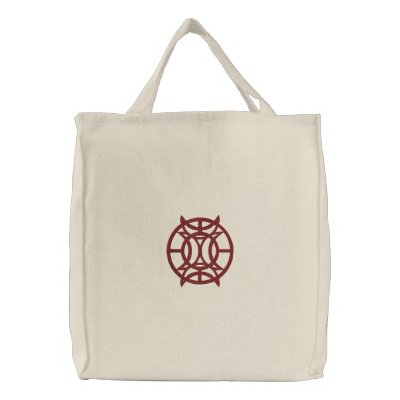 Four Cresent Moon Symbol Sign Magic Embroidered Bag by mrssocolov4