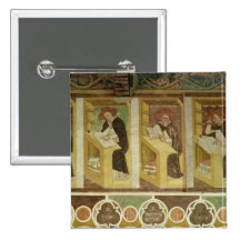 Four Dominican Monks at their Desks, from the cycl Pins