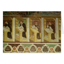 Four Dominican Monks at their Desks, from the cycl Greeting Cards