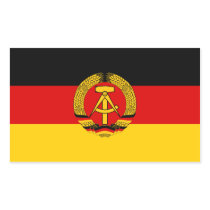 FOUR East Germany Flag Rectangular Sticker