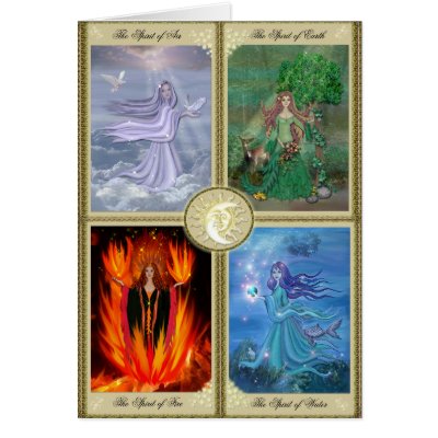 Four Elements Cards by aura2000