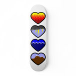 Four Elements Hearts Skate Board Deck