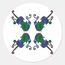 FOUR FANCY FIDDLES STICKERS
