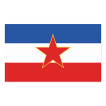 FOUR Flag of Yugoslavia (1945-1992) Stickers
