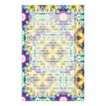 Four Flower Kaleidoscope Lined Stationery