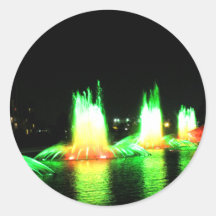 Four Fountains Round Sticker