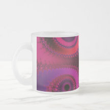 Four Fractal Spirals - red, purple, fuchsia Mug