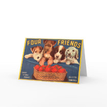 Four Friends Vintage Tomato Crate Label Cards