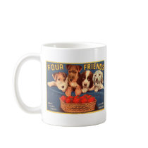 Four Friends Vintage Tomato Crate Label Coffee Mug
