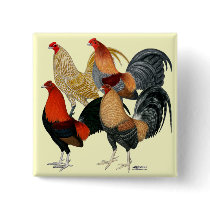 Four Game Cocks Button