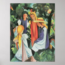 Four girls by August Macke Print
