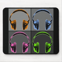 Four Graphic Headphones