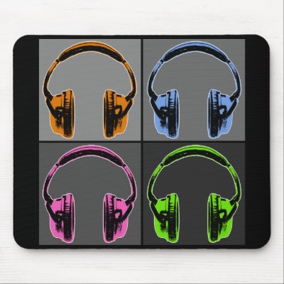Four Graphic Headphones by ElectricPopSpot
