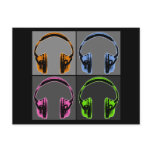 Four Graphic Headphones