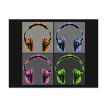 Four Graphic Headphones