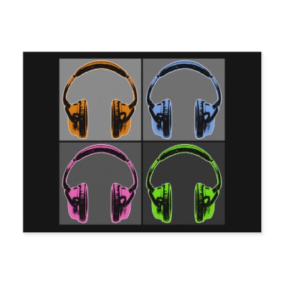 Four Graphic Headphones by ElectricPopSpot