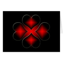 Four Hearts Card