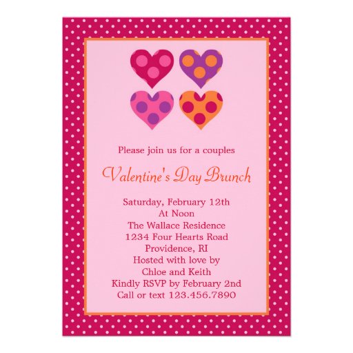 Four Heats Valentine's Day Invitation