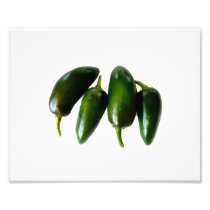 Four Jalapeno Peppers Green Photograph