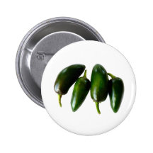 Four Jalapeno Peppers Green Photograph Pin