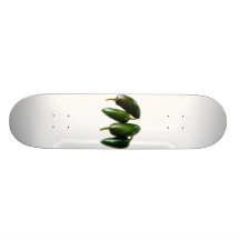 Four Jalapeno Peppers Green Photograph Skate Decks