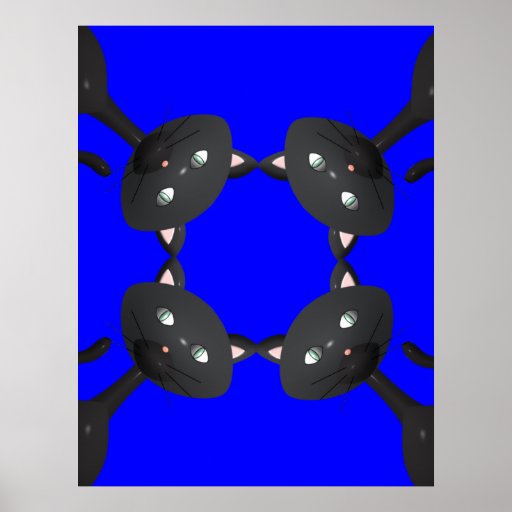 Four Kitty Poster