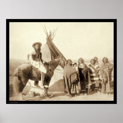 Four Lakota Indian Women in front of Tipi SD 1891 Posters by lc_grabill