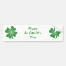 Four Leaf Clover Bumper Sticker