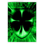 four leaf clover. light burst. greeting cards