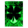four leaf clover. light burst. greeting cards