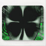 four leaf clover. light burst. mouse pad