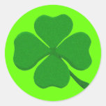 Four Leaf Clover Round Stickers