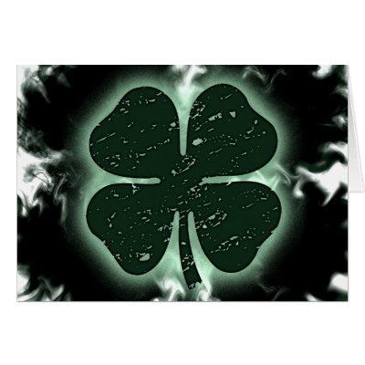 four leaf clover. smoked. cards by asyrum