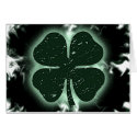 four leaf clover. smoked. cards