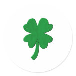 Four Leaf Clover Round Sticker