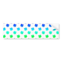 Four leaf clovers in rainbow bumper sticker