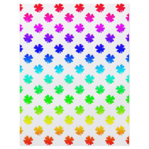 Four leaf clovers in rainbow flyers